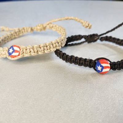PR Flag Macramé bracelets