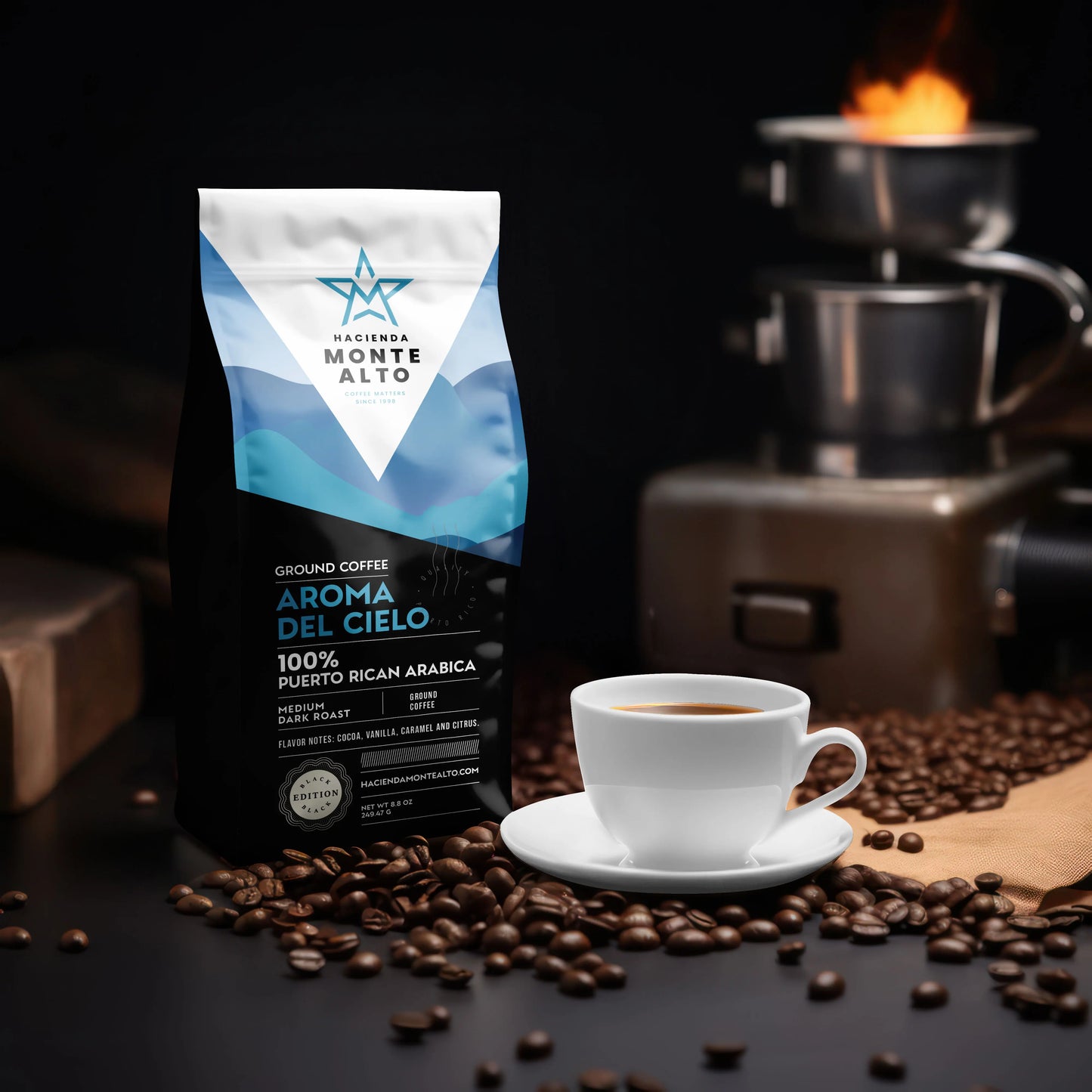 Aroma Del Cielo Coffee (8oz) - Hacienda Monte Alto from Adjuntas, Puerto Rico