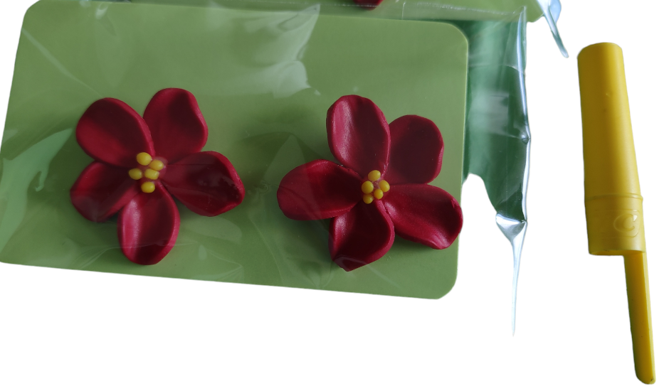 Polymer clay handmade flower earrings