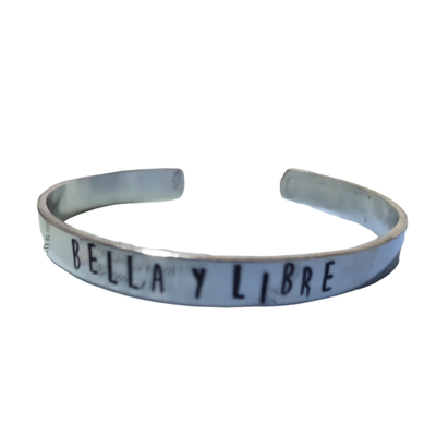 Metal stamped bracelet- Custom message option available