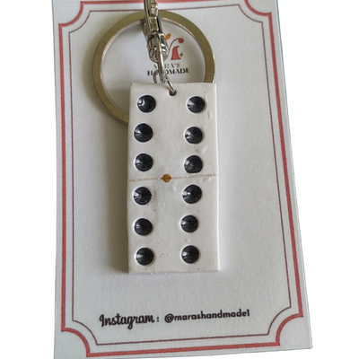 "Te amo Papi" Domino keychain