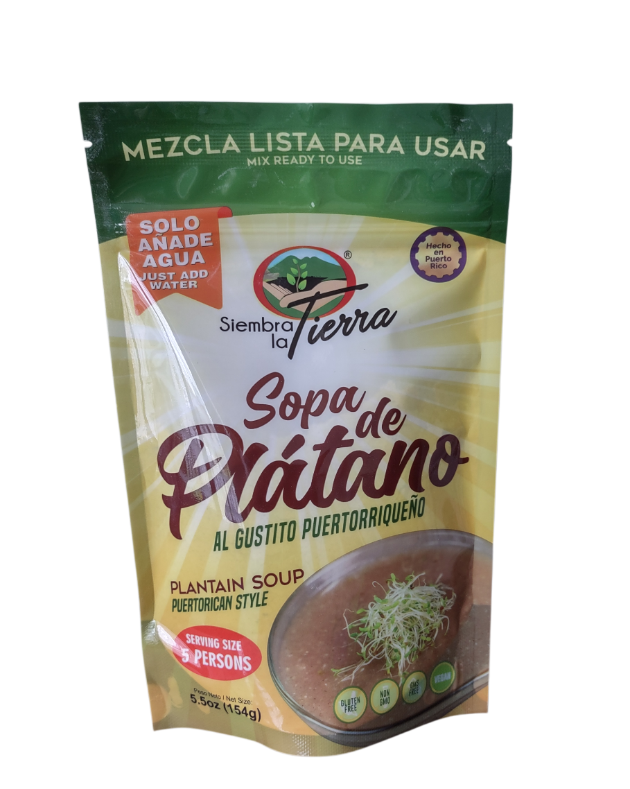 Sopa de plátano estilo puertorriqueño