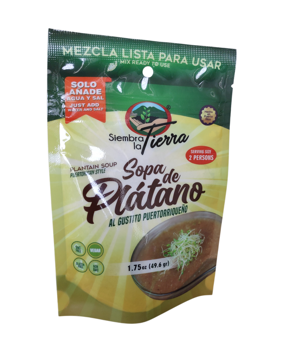 Sopa de plátano estilo puertorriqueño