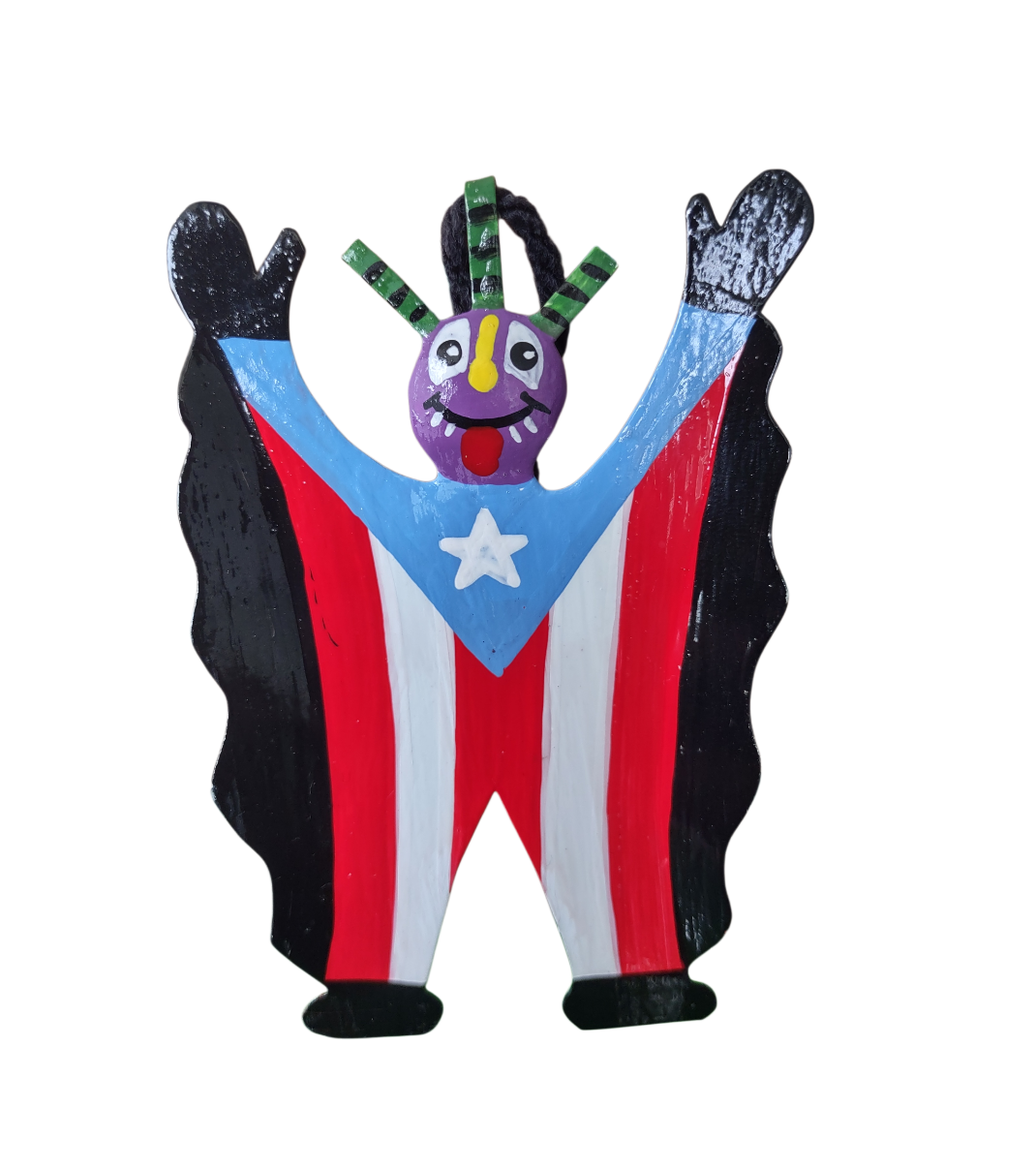 Vejigante de Puerto Rico imán en metal