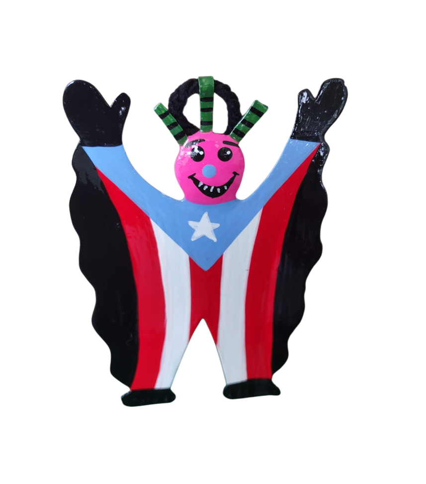 Vejigante de Puerto Rico imán de metal