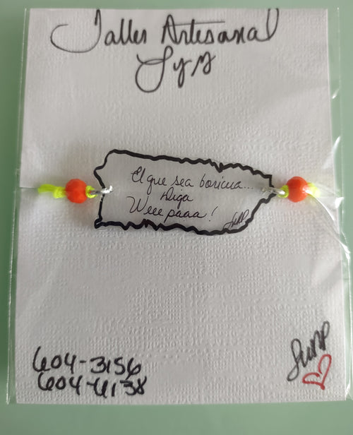 "¡Wepaa!" Pulsera hecha a mano