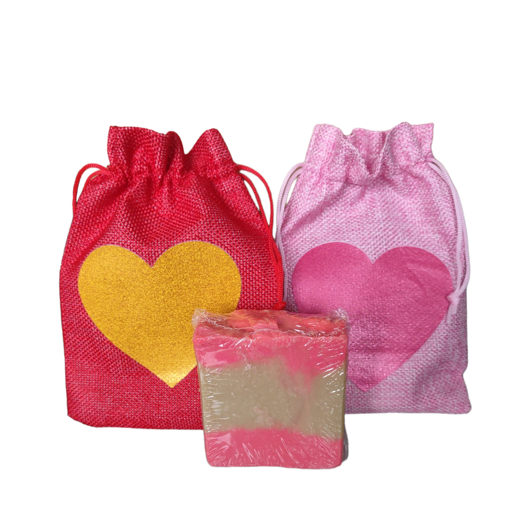 Valentines Artisan Soap and giftbag