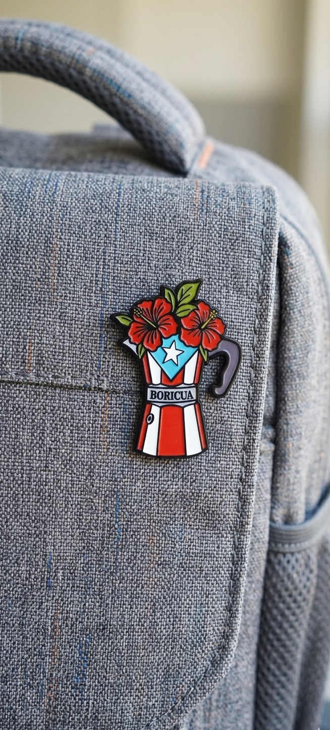 Pin de Greca con flor de Maga