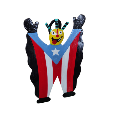 Vejigante de Puerto Rico imán de metal
